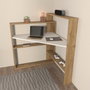 Hanah Home Kelly Mesa de Estudio Nogal y Blanco